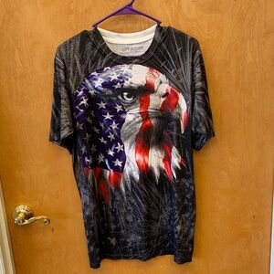 Men's American Flag Eagle Graphic Tee